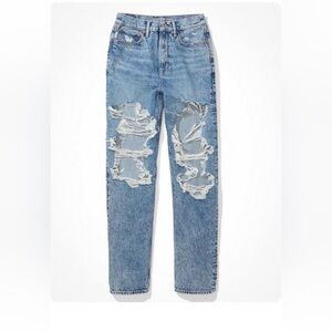 American Eagle ripped baggy mom jeans in a 14 long! Only worn a few times